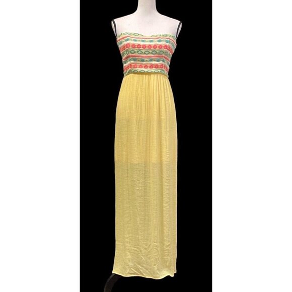 As You Wish Womens Tube Dress Size S Yellow Lined Zipper - Picture 4 of 12